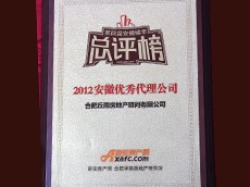 2012安徽优秀地产代理公司（合肥丘雨顾问有限公司）